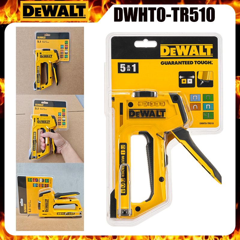 Stapler Heavy Duty - DeWALT DWHT0-TR510 เครื่องยิงตะปูและเย็บกระดาษอเนกประสงค์ 5-in-1 แบบใช้มือสำหรับงานหนัก